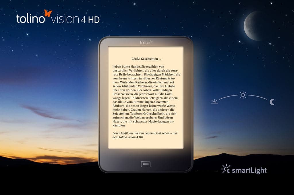 독일 이북 업체 톨리노 이북 리더기 비젼 4HD(ebook Reader Vision 4HD) 라이프스타일 이미지 05 이미지 소스- 도이체텔레콤 Featured