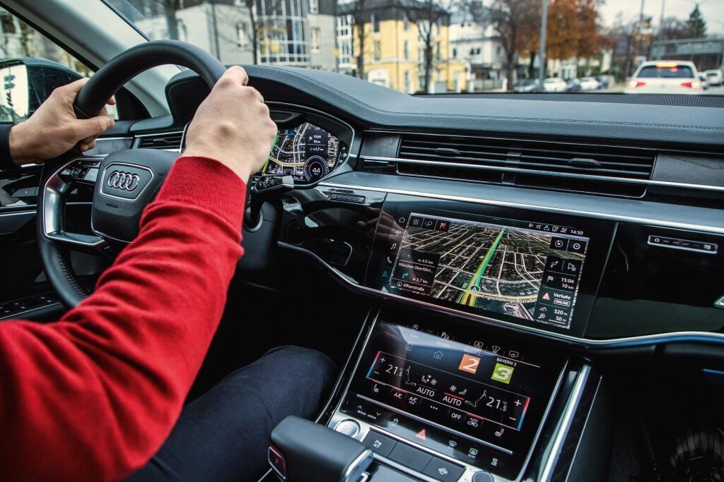 아우디 A8에 장착된 HERE 네비게이션, Here Navigation in Audi A8, Image - Audi AG