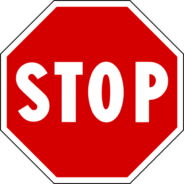 이탈리아 교통 표지판 - 멈춤 roadsign stop