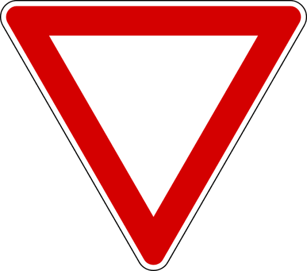 이탈리아 교통 표지판 - 앵보 표시판 Road sign_Yield