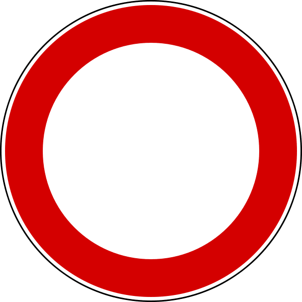 이탈리아 교통 표지판 - 제한 진입 금지 표시 roadsign_Limited Traffic Zone