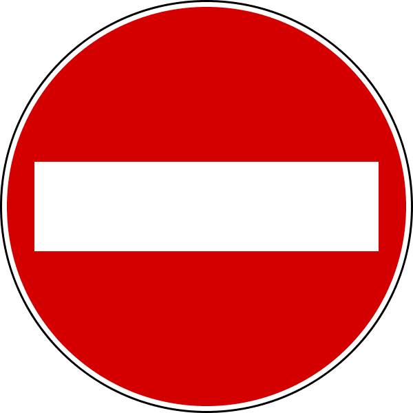 이탈리아 교통 표지판 - 진입 금지 표시 roadsign_noentry