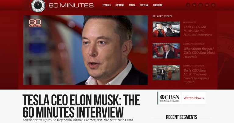 CBS 60 Minutes Interview wiith Ilon Musk 테슬라 CEO 일론 머스크와의 인터뷰 페이지2