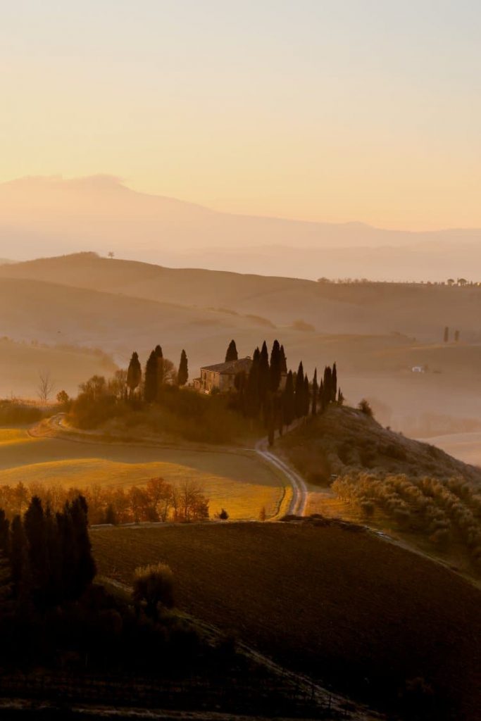 이탈리아 투스카니  발도르시아 산퀴리코 도르시아,Val d'Orcia, San Quirico d'Orcia, Italy, Image - giuseppe mondi