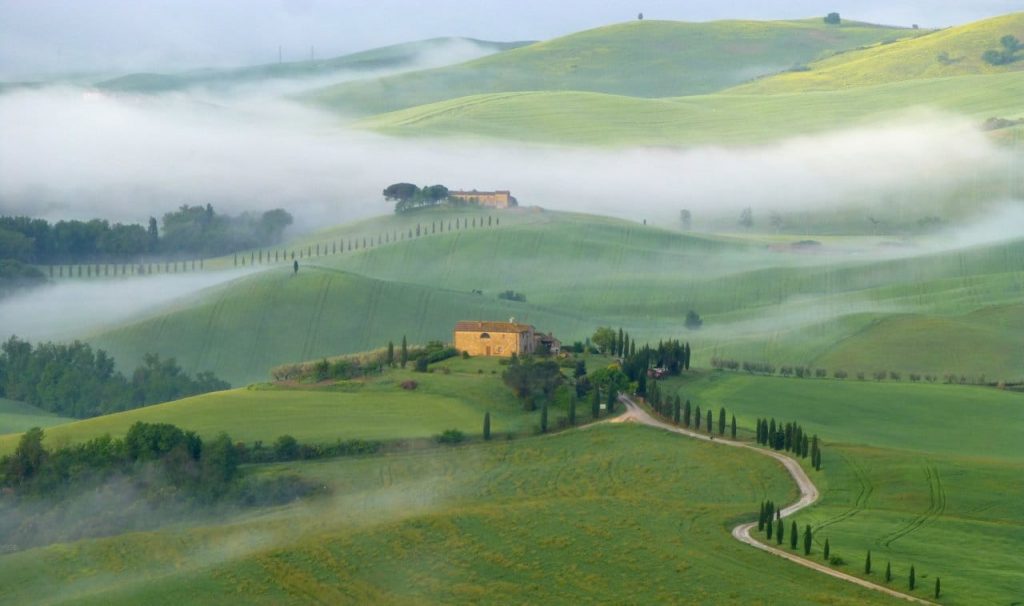이탈리아 투스카니  발도르시아 산퀴리코 도르시아,Val d'Orcia, San Quirico d'Orcia, Italy, Image - minakitty15