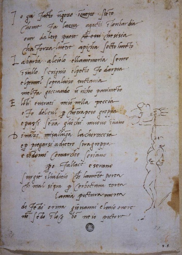 미켈란첼로(Michelangelo) 소네트, Michelangelo Sonnet_with a caricature