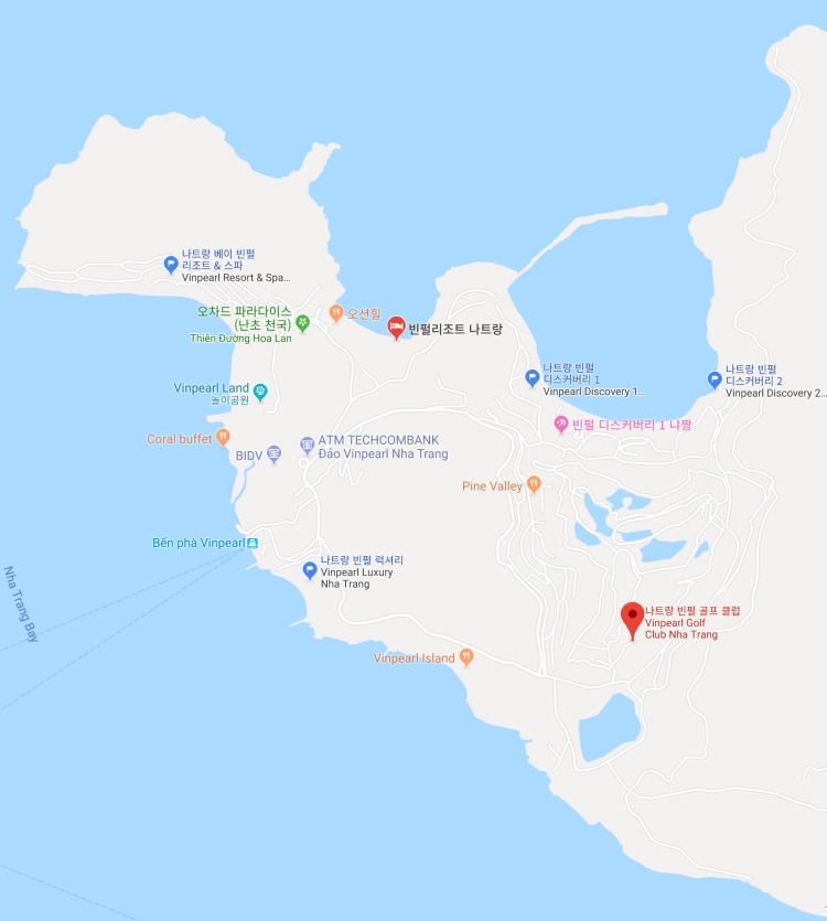 나트랑 빈펄 골프클럽(Vinpearl Golf Club Nha Trang) 주변 숙박지등