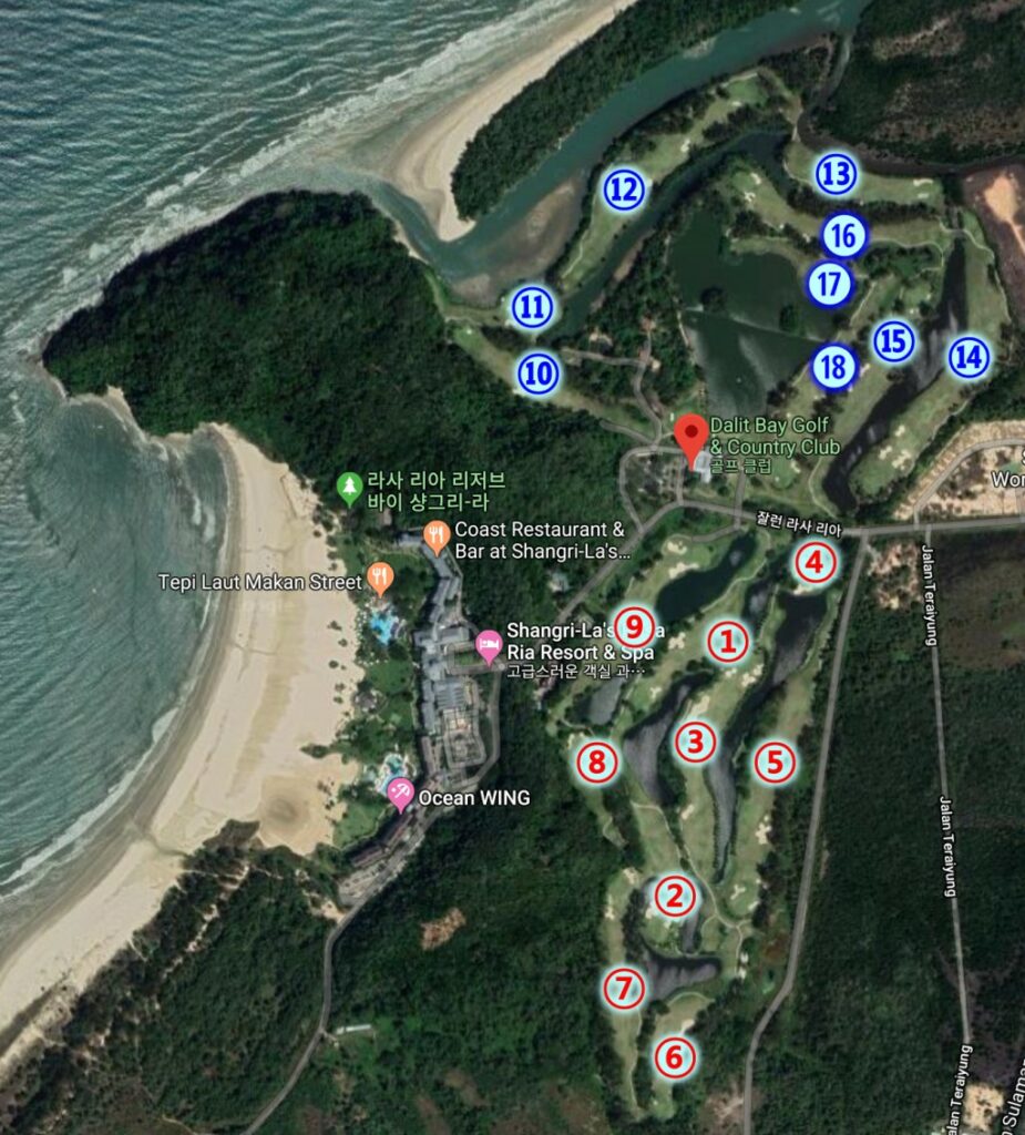 달릿베이 GC(Dalit Bay Golf & Country Club) 코스 맵(Course Map) large2