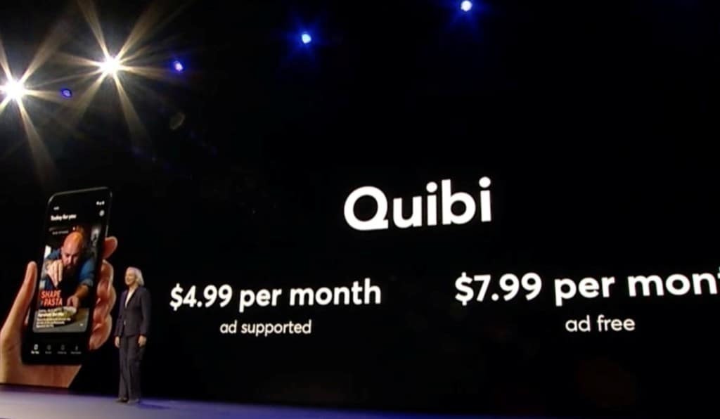 2020 CES에서 퀴비 가격 발표 모습, Quibi Price $4.99