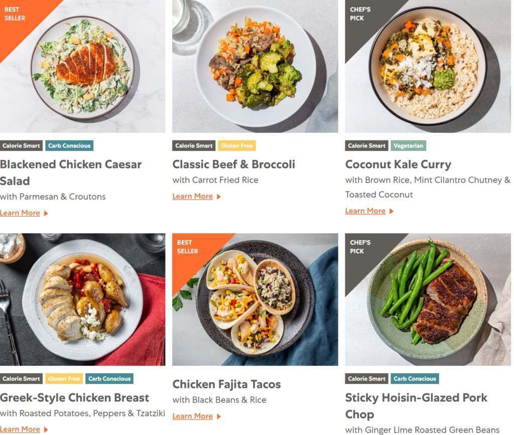 토발라(Tovala) 밀킷(Meal Kit) 메뉴, Image from Tovala