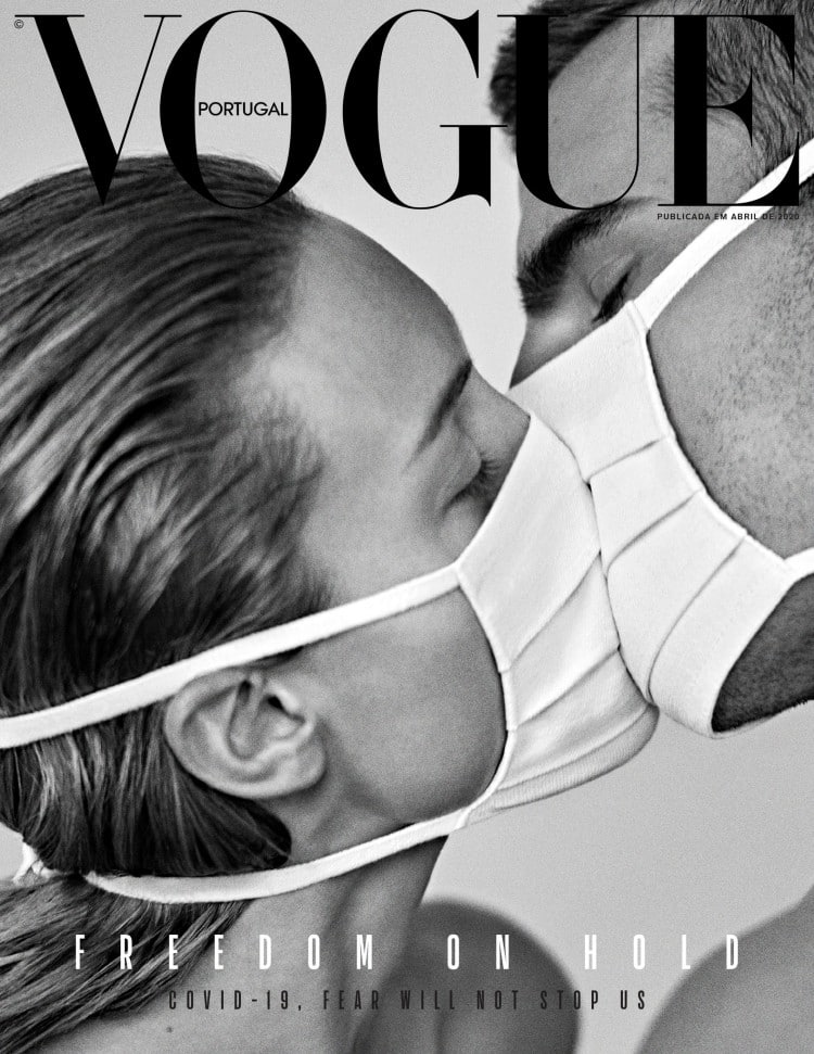 코로나 모델,패션 매거진 보그 포르투갈의 표지, fashion magazines Vogue Cover image