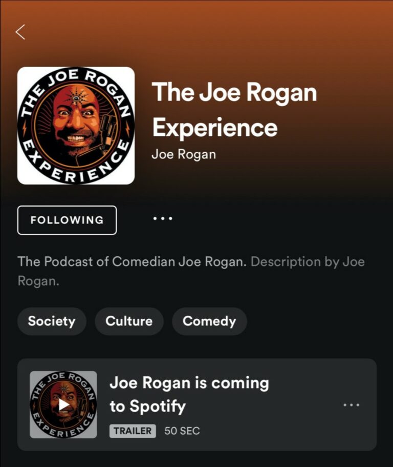 스포티파이(Spotify)와 독점 계약한 조 로건 익스피리언스(The Joe Rogan Experience)