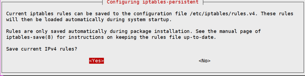 우분투 방화벽_netfilter-persistent 설차 옵션