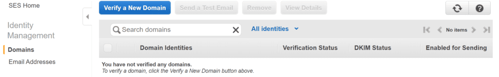 아마존 이메일 서비스, 도메일 등록.