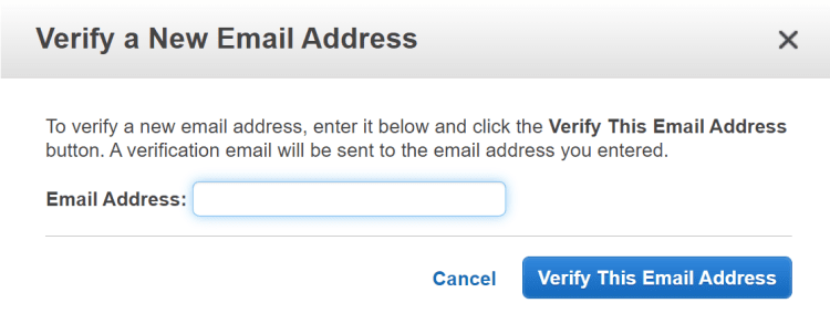 아마존 이메일 서비스, 이메일 발송 시 사용하는 이메일  등록