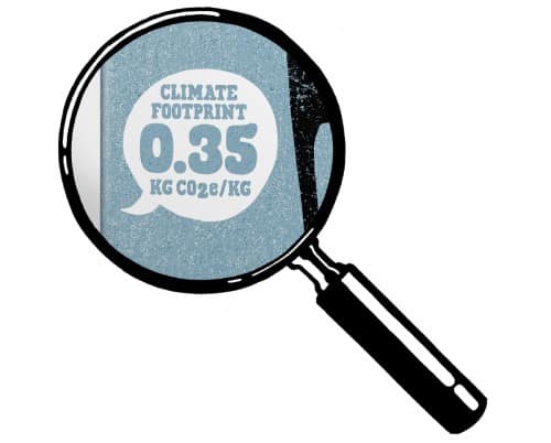 오틀리 패키지에 표기된 탄소 배출량,  Image from Oatly