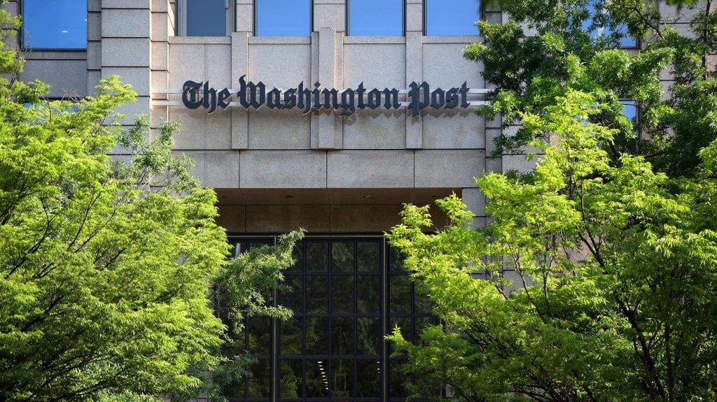 녹음으로 가득찬 워싱턴 포스트 워싱턴 본사 건물, Image from Washington Post