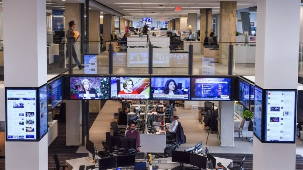 워싱턴 소재 워싱턴 포스트 뉴스룸 전경, The newsroom of the Washington Post in Washington., Photo by Ricky Carioti, Washington Post