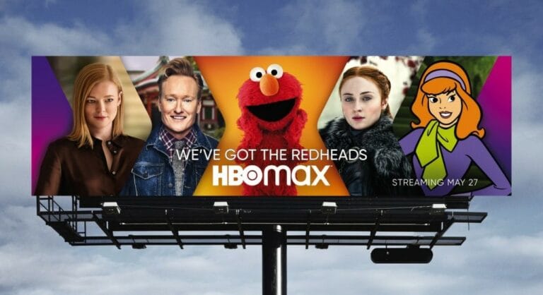 HBO Max 옥외 광고 이미지. HBO Max OOH Ad, Image from LA Times, HBO Max