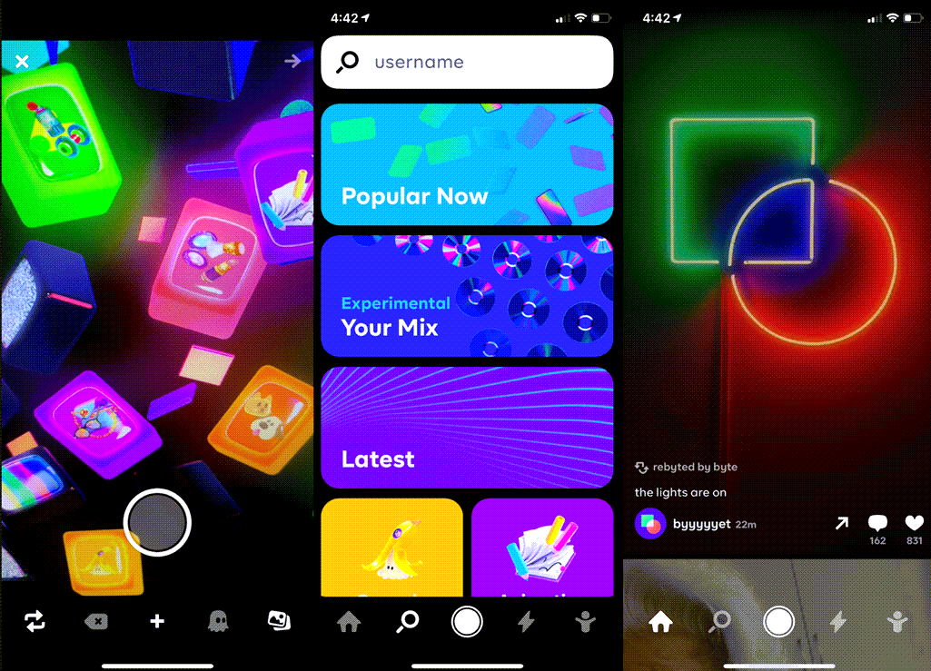 트위터 바이트 스크린샷,  Twitter Byte App screen shot