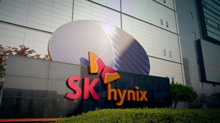 하이닉스 청주 공장 정문의 하이닉스 로고, SK hynix Cheongju main gate