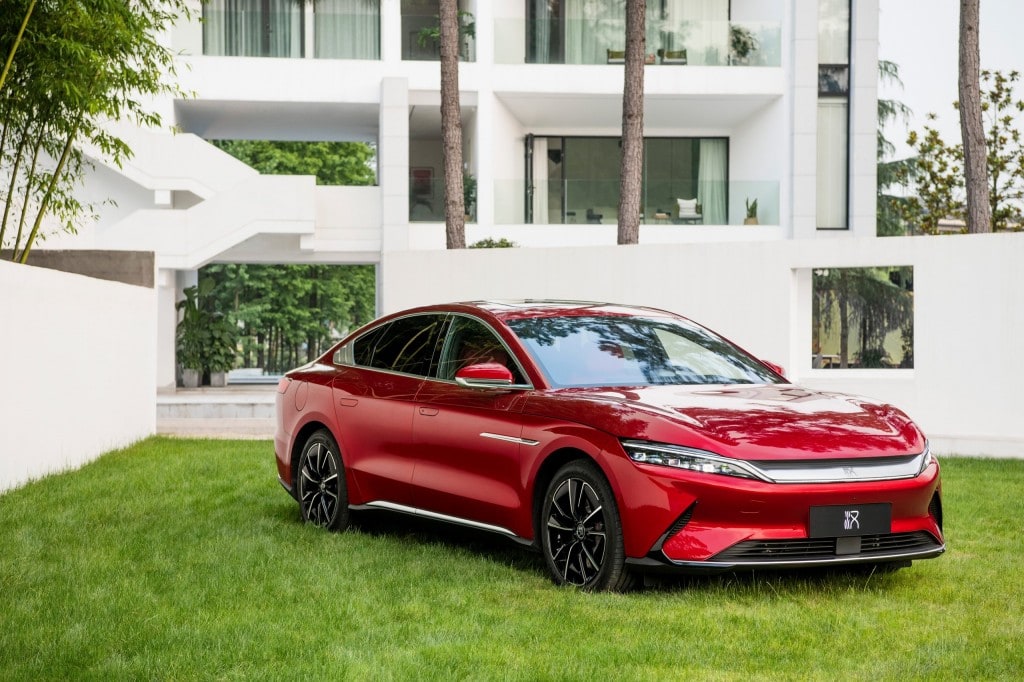 중국 전기차 업체 BYD가 2020년 6월 출시한 BYD전기차, BYD HAN EV, Image from BYD