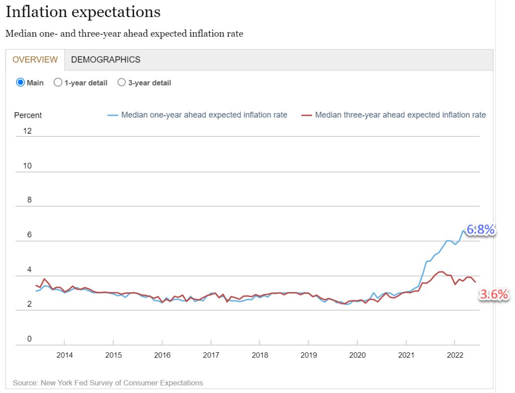 6월 미국 기대 인플레이션 6.8%로 사상 최고치 기록 2