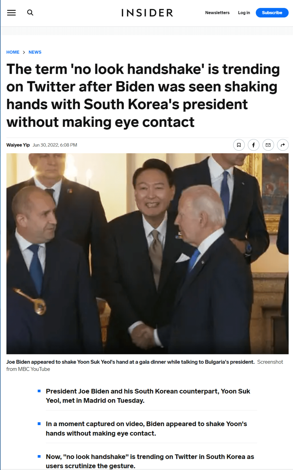 [기록용] 트위터에서 노룩 악수가 유행한다는 비즈니스 인사이더 기사 15