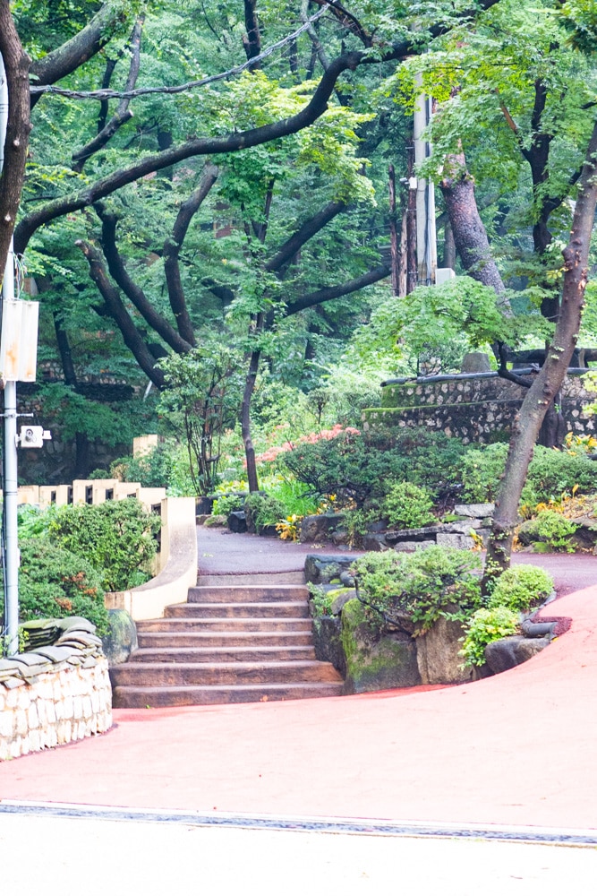 길상사에서 꽃무릇을 담다, 길상사 꽃무릇을 볼 수 있는 진영각으로 이어지는 길 풍경