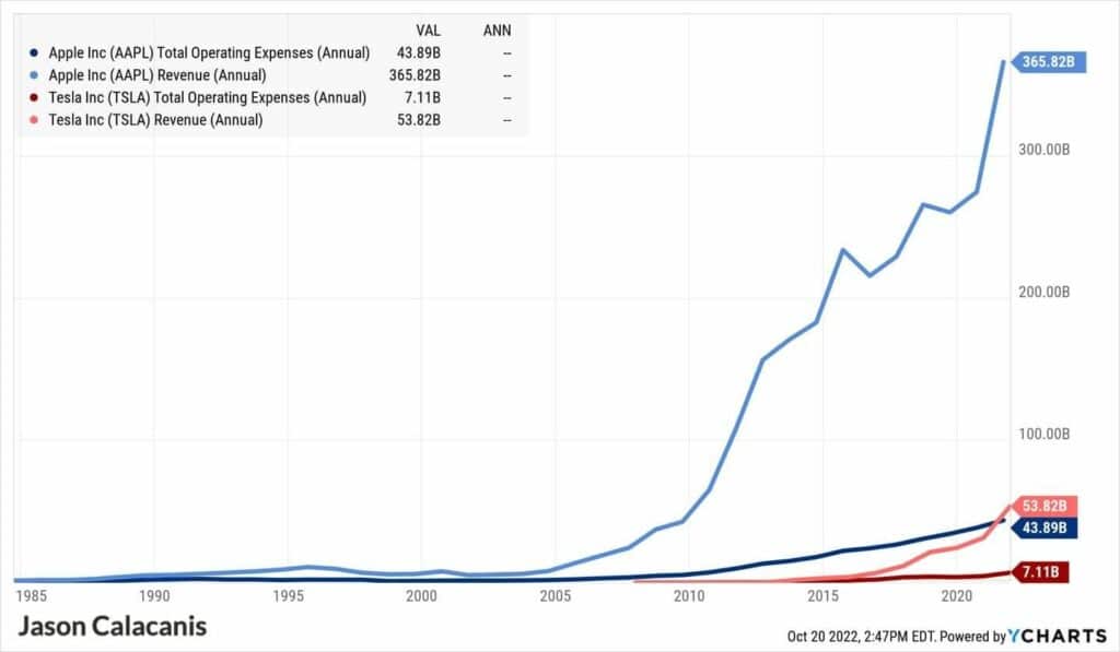 애플과 테슬라 비교