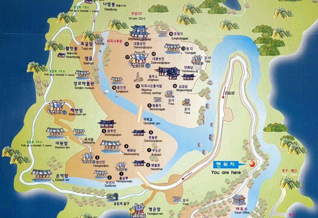 공주 마곡사 지도