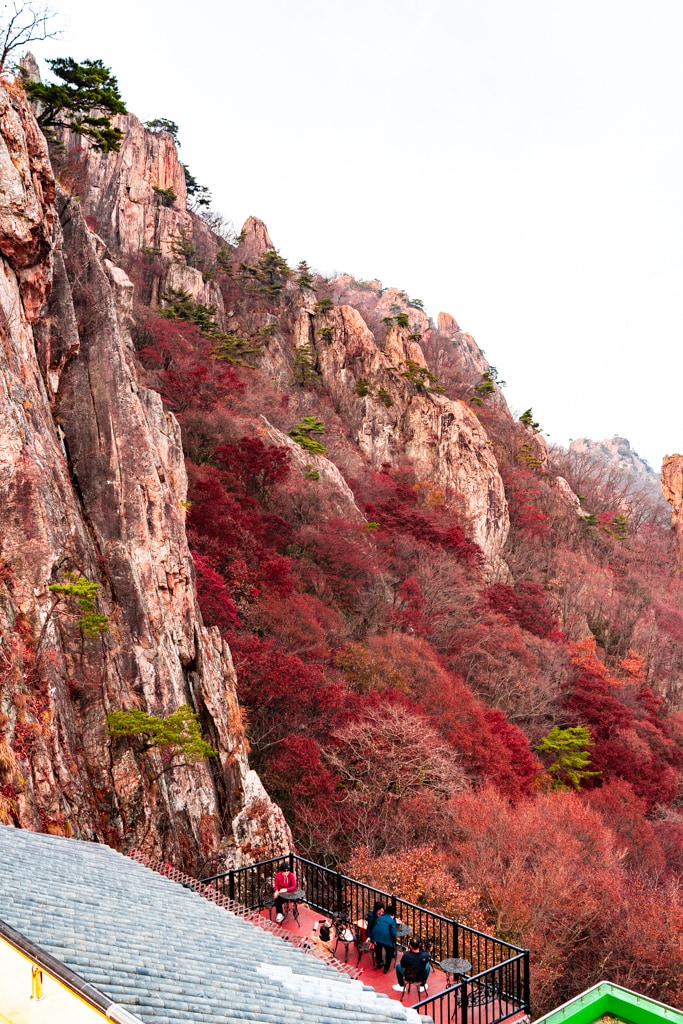 대둔산 가을 풍경, 대둔산 케이블카 도착지의 휴식 풍경,