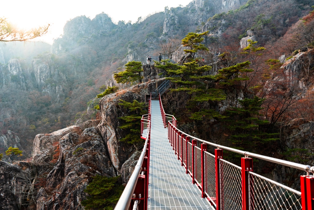 대둔산 가을 풍경, 대둔산 흔들다리, 구름다리, 