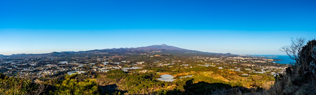 제주여행, 군산오름에서 바라본 한라산
