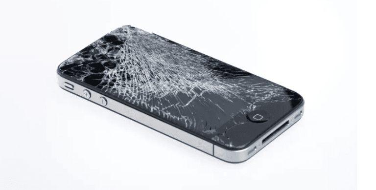 깨어진 애플 아이폰, 마치 내플 주가 폭락을 보는 듯