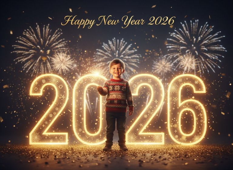 나노바나나 AI 프롬프트 : 연말연시 2026년 신년축하