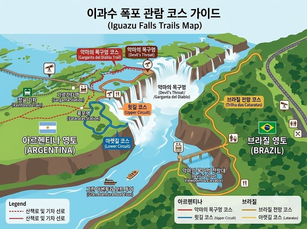 아르헨티나 vs 브라질, 이과수 폭포 코스 완벽 비교 (악마의 목구멍 코스 추천 및 일정별 추천) 2